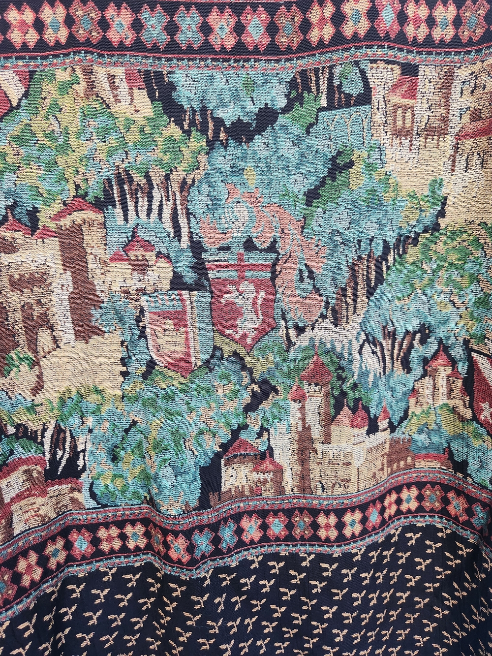 Karen Kane Black Multicolor Scenic Print Cropped Blazer - Picture 7 of 10